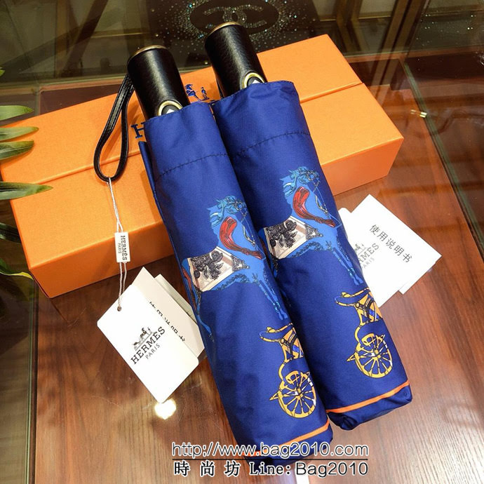 HERMES愛馬仕 年度最新火爆單品 極品H家自動傘 防雨防紫外線隔熱傘  sll1027